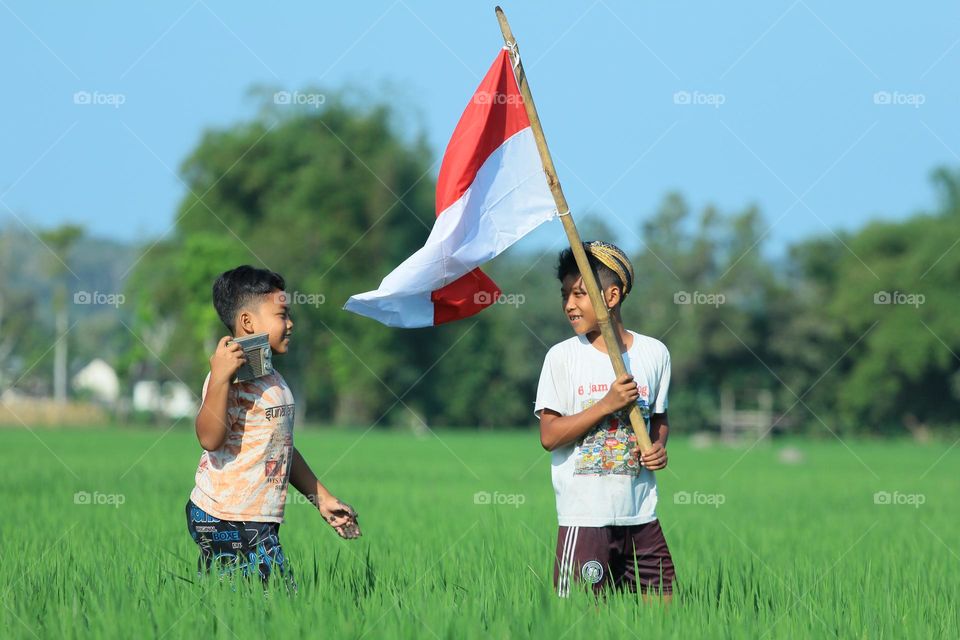 Indonesian red and white flag