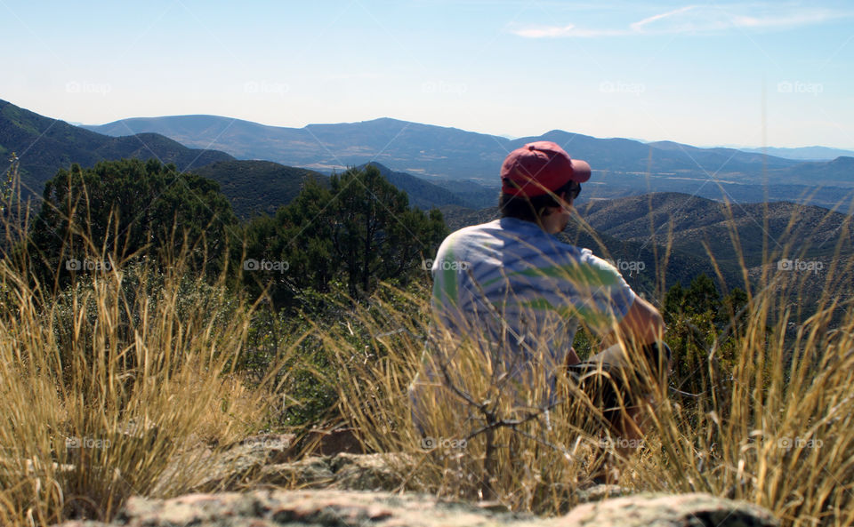 Me looking. Deep thoughts on top of a mountain