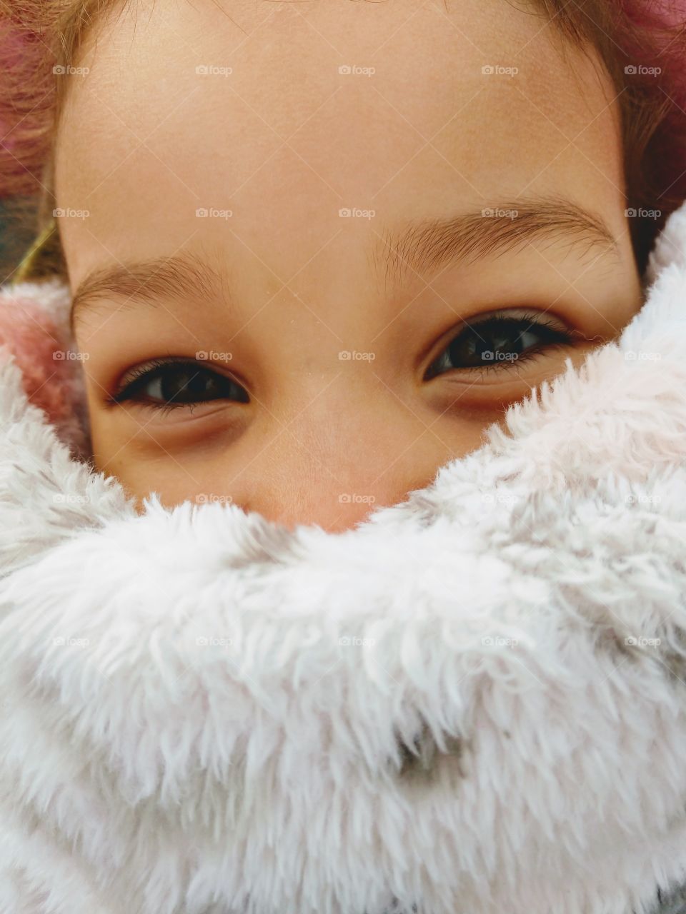 cold winter day with child