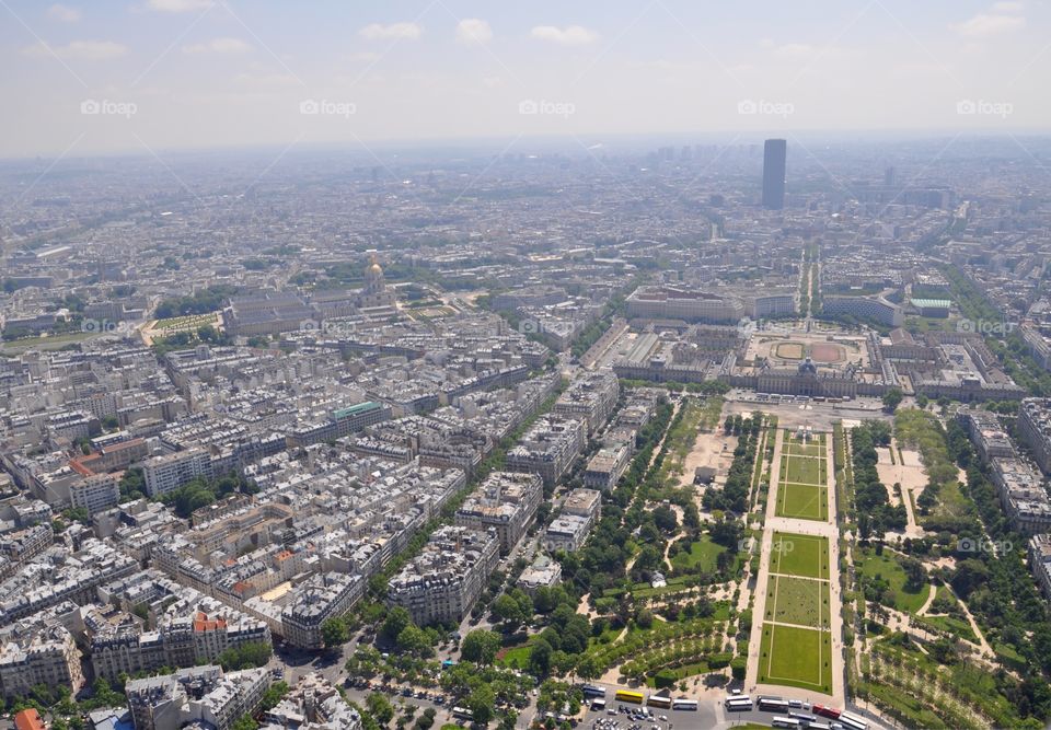 Paris view from Eiffel Tower 