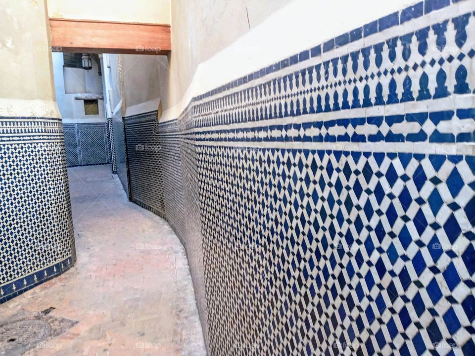 Alleys of the ancien fes medina in morocco