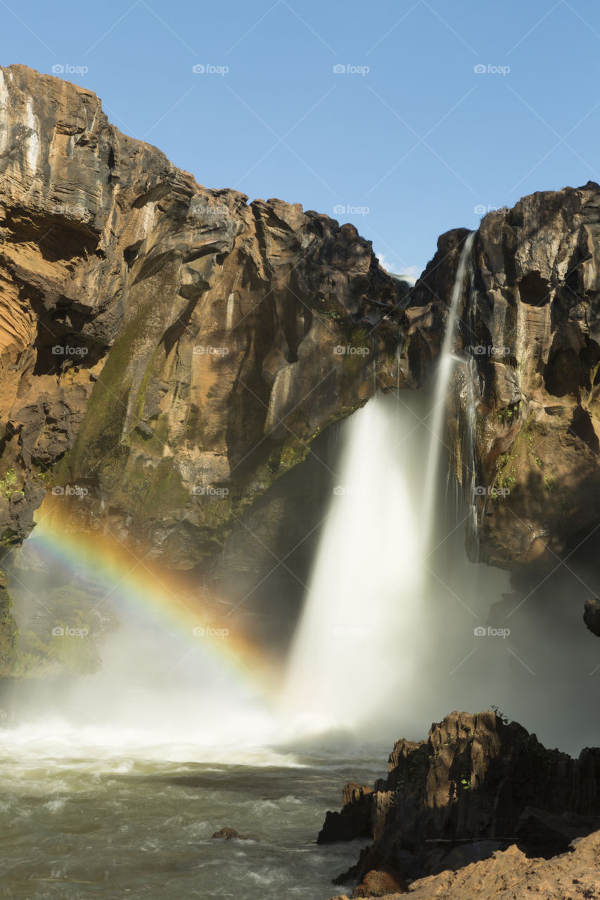 Prata waterfall in Chapada das Mesas Maranhao Brazil.