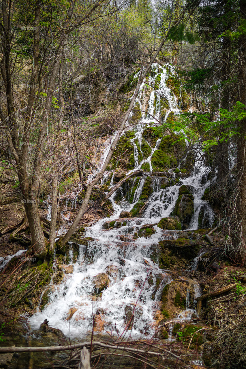 Flowing water throughout the Colorado mountains. 