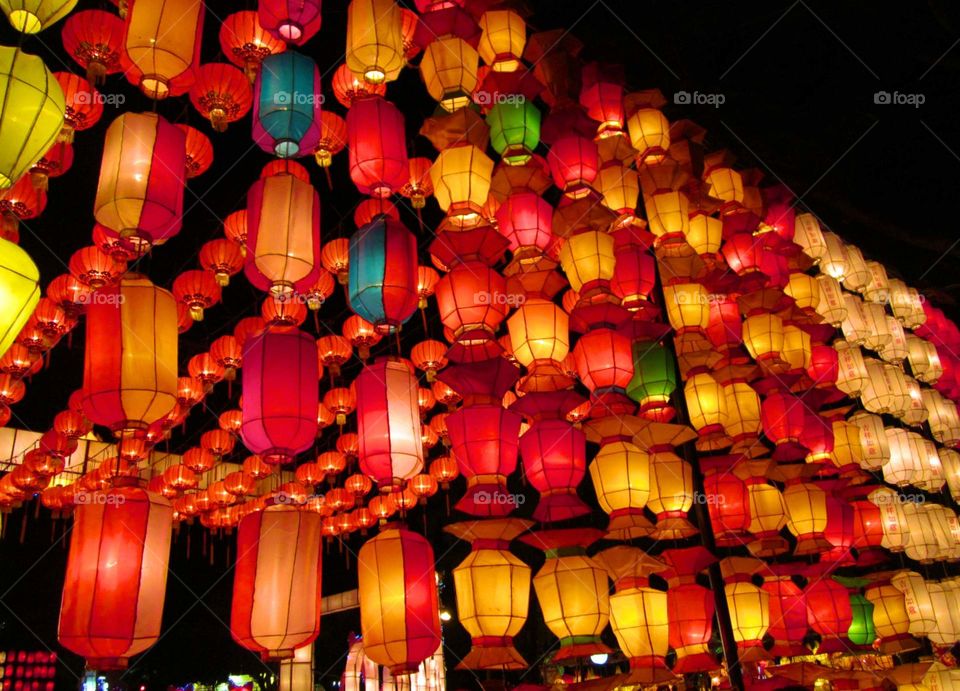 multi colored lanterns, Chinese New Year Festival