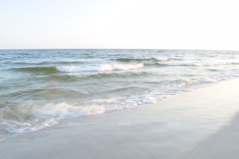 Slow motion waves. Playing with shutter speeds at the beach