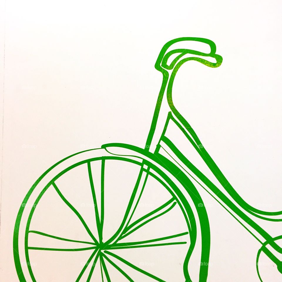 Bicycle painted with a brush. Bicycle painted with a brush great for any use.
