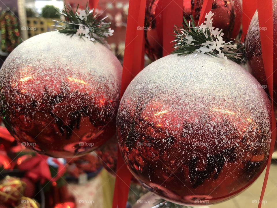 Some preparations for Christmas with these sparkling red and silver baubles. Like it or not Xmas 2019 will soon be here.