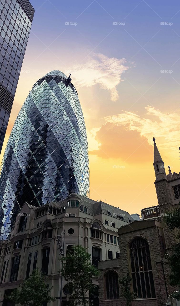 Future and the past, beauty of London architecture, England