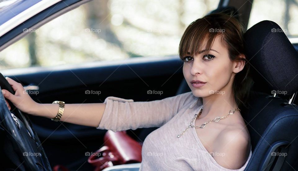 Car, Woman, Outdoors, Vehicle, People