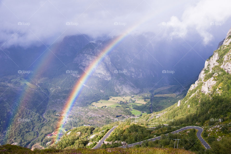Double rainbow, Norway