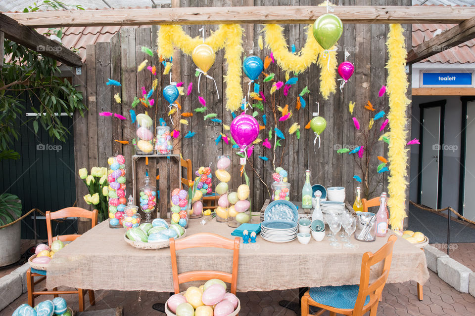 Decorative easter display at local store.