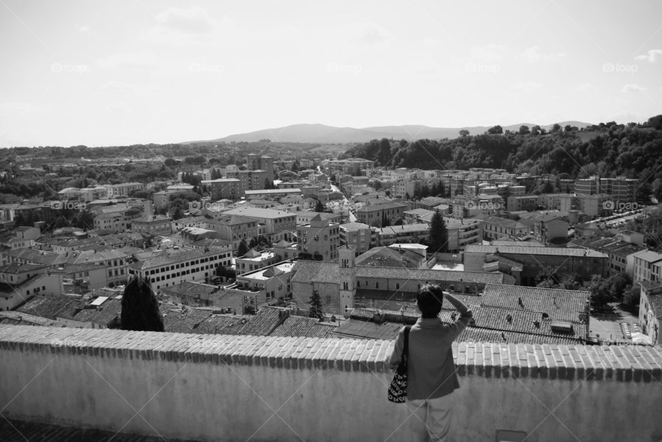 Viewpoint of Colle di Val d'Elsa, Tuscany, Italy.