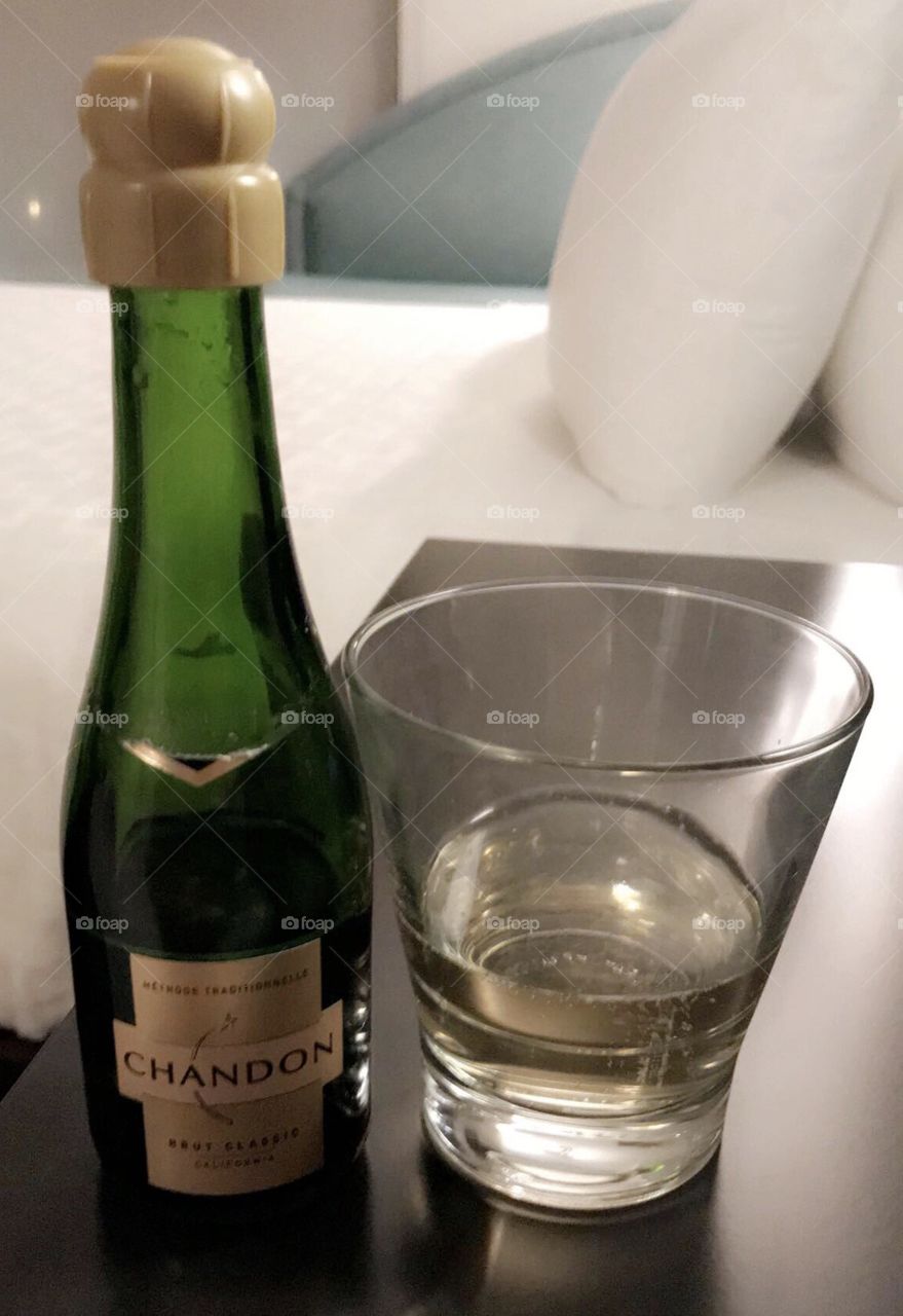 Champagne and glass