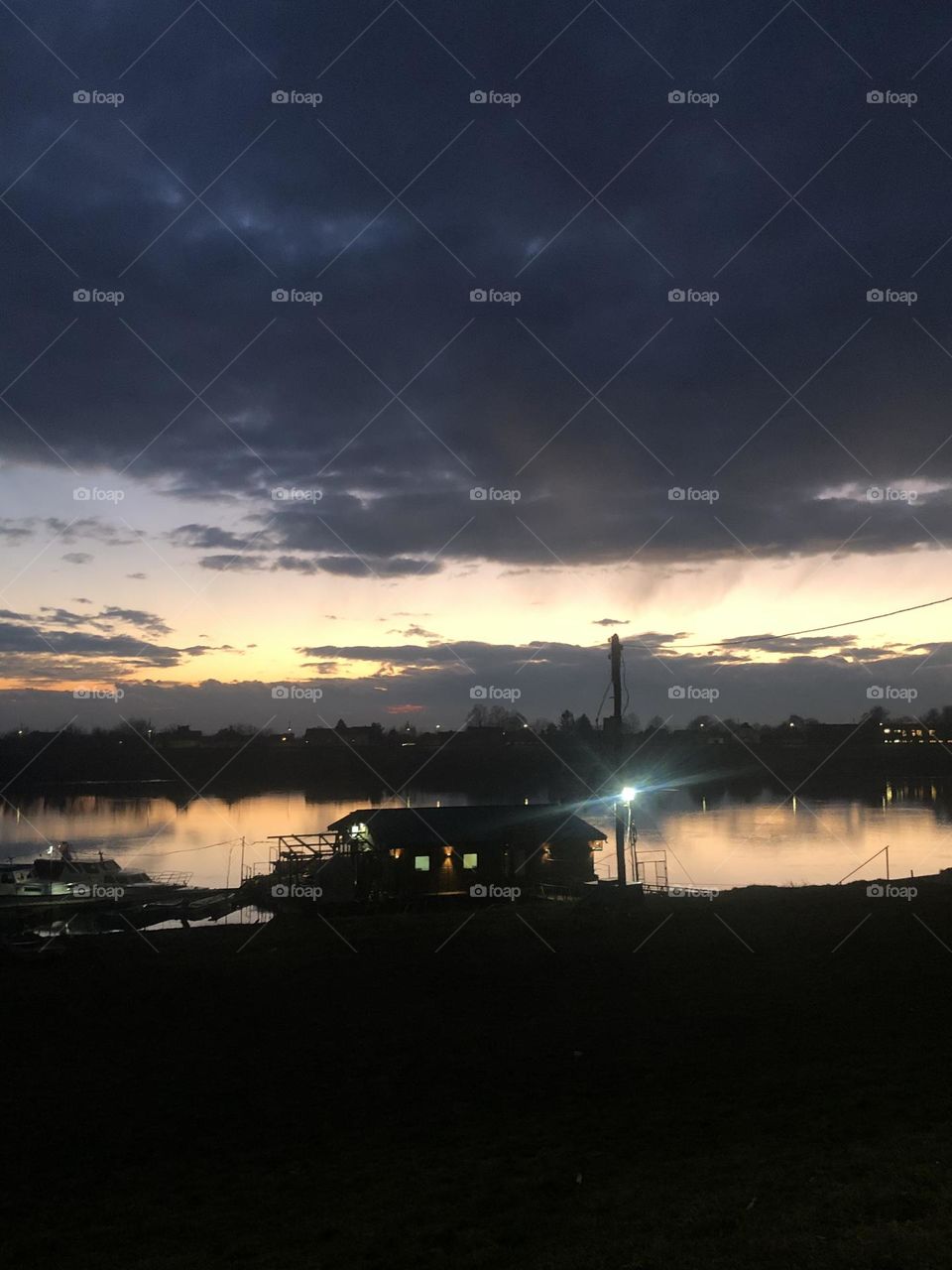 Twilight on the river