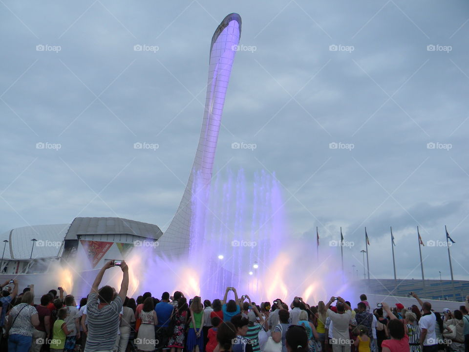 The singing fountain in Sochi Park