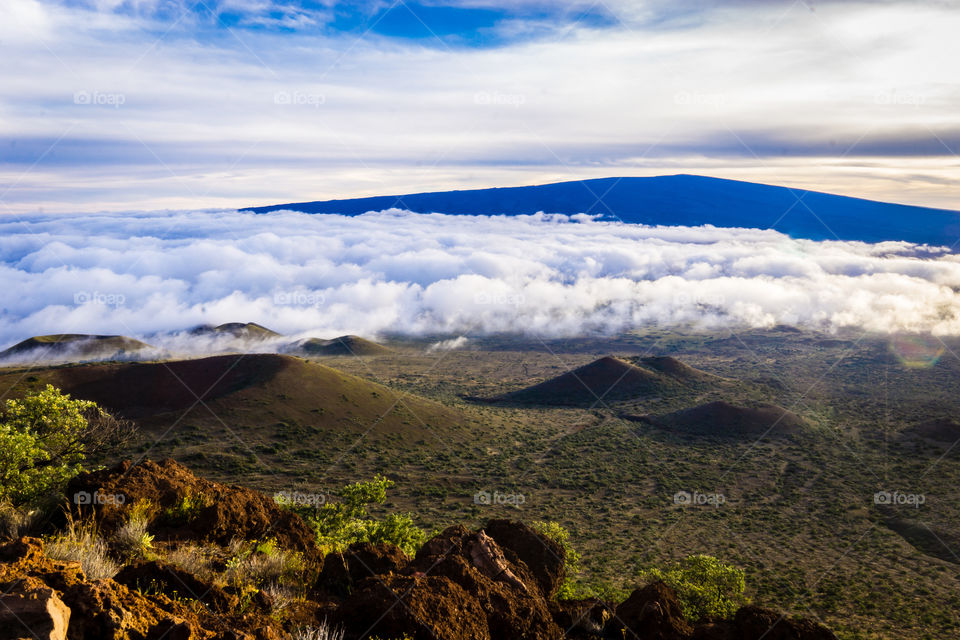 View of Mauna Kea Volcano in Hawaii