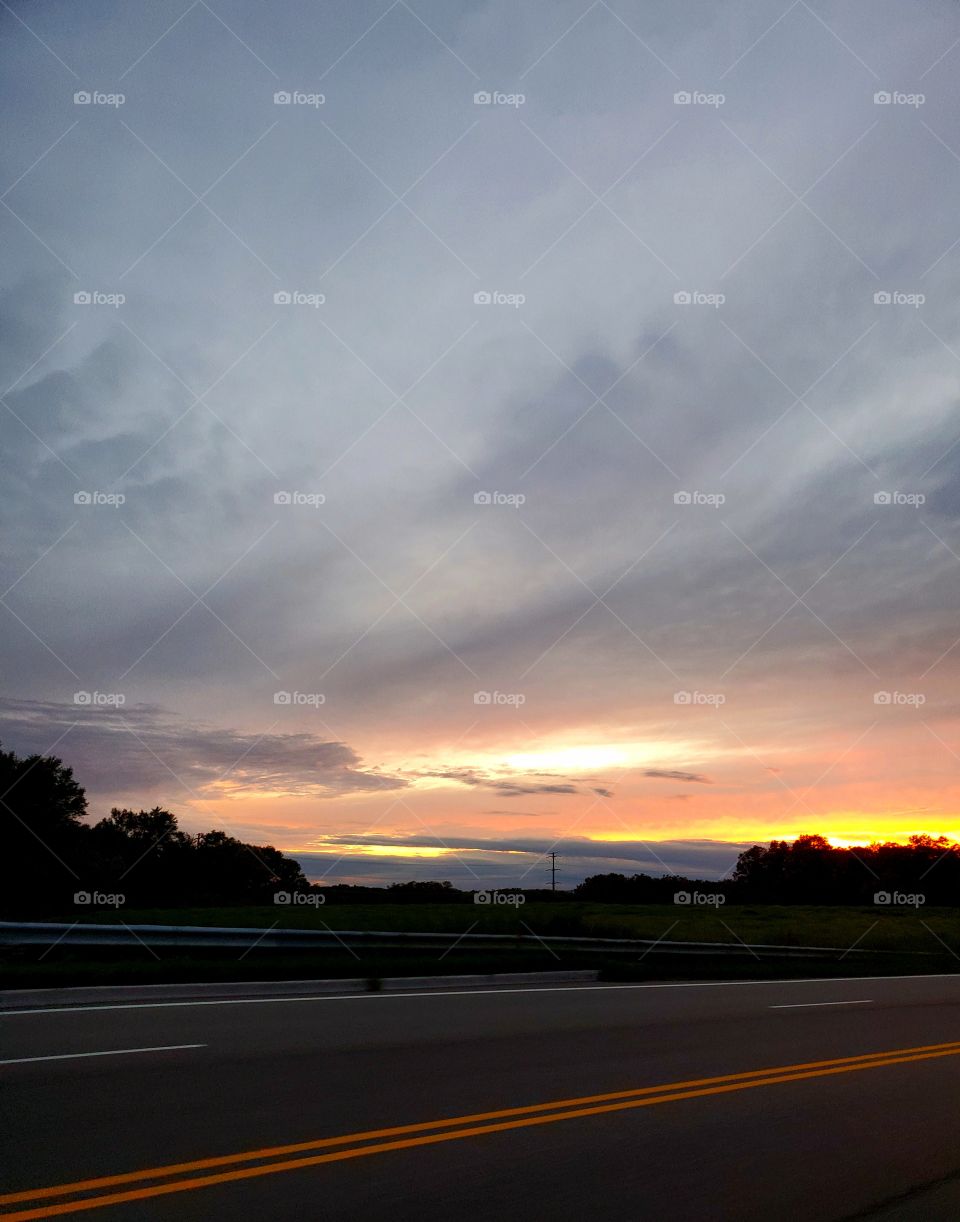 Roadway At Dusk