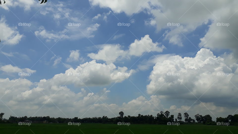 Beautiful cloud in the sky Indian village