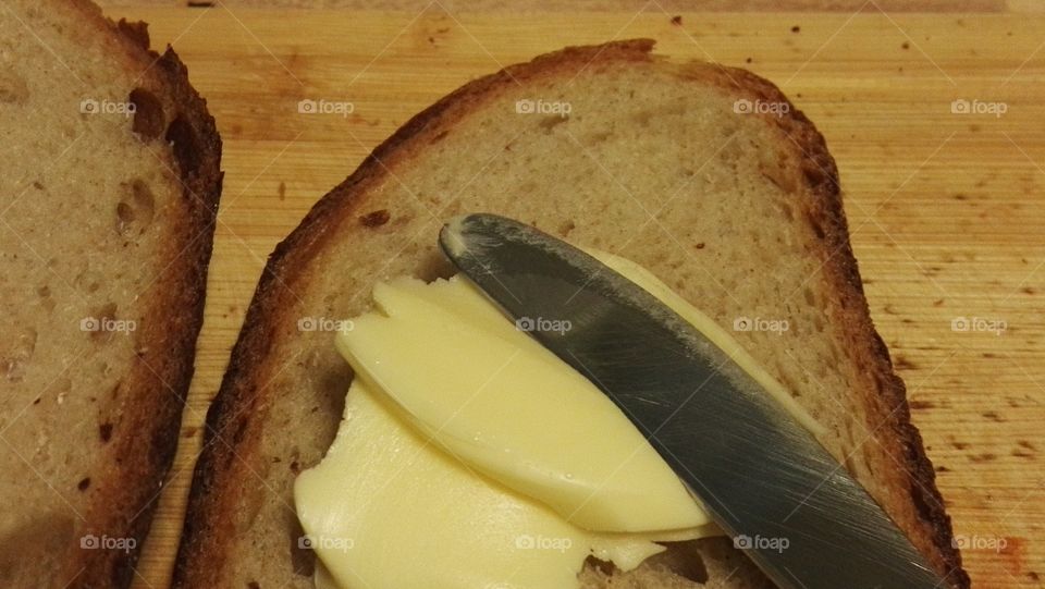 fresh bread with butter