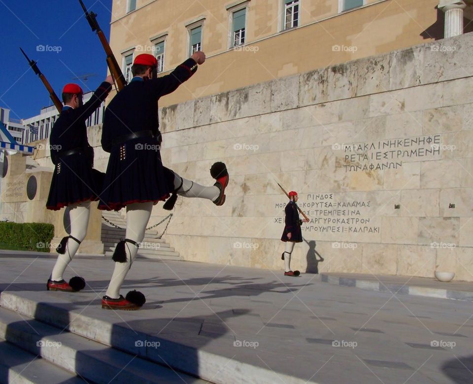 Changing of the guard in Athens, Greece