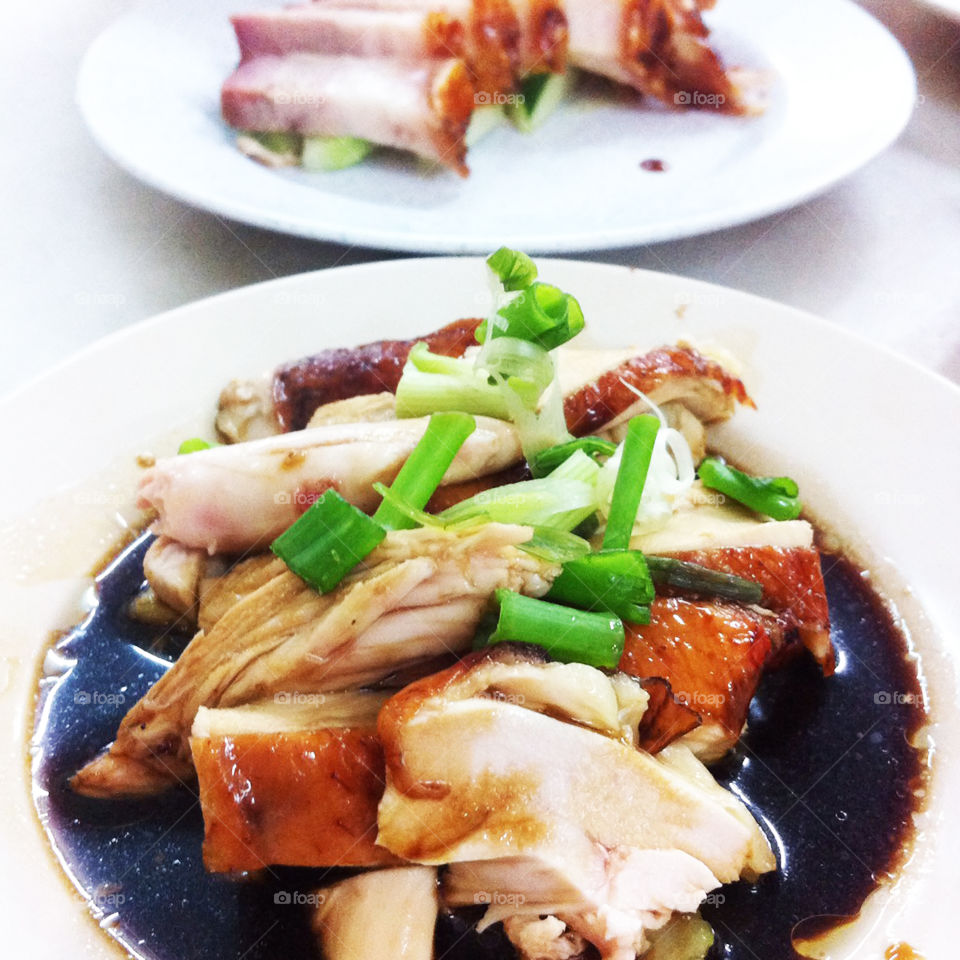 grilled chicken with black soy sauce 
