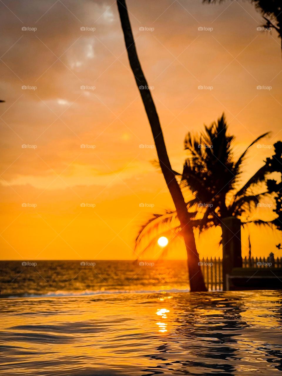 Beautiful sunset captured from the beach