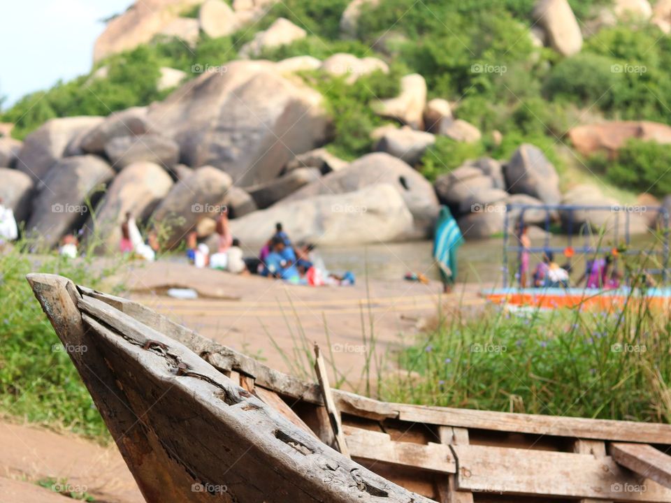 Close-up of a old boat