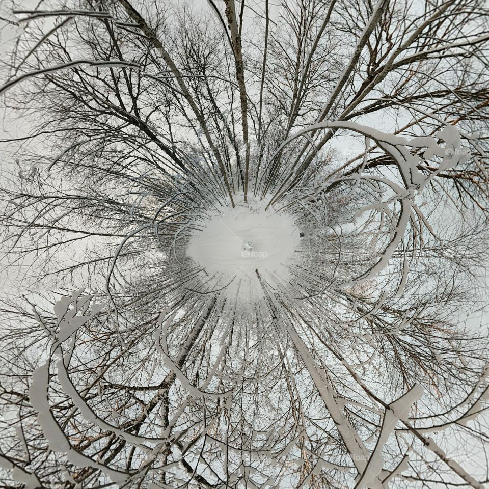 I made my own little snow planet