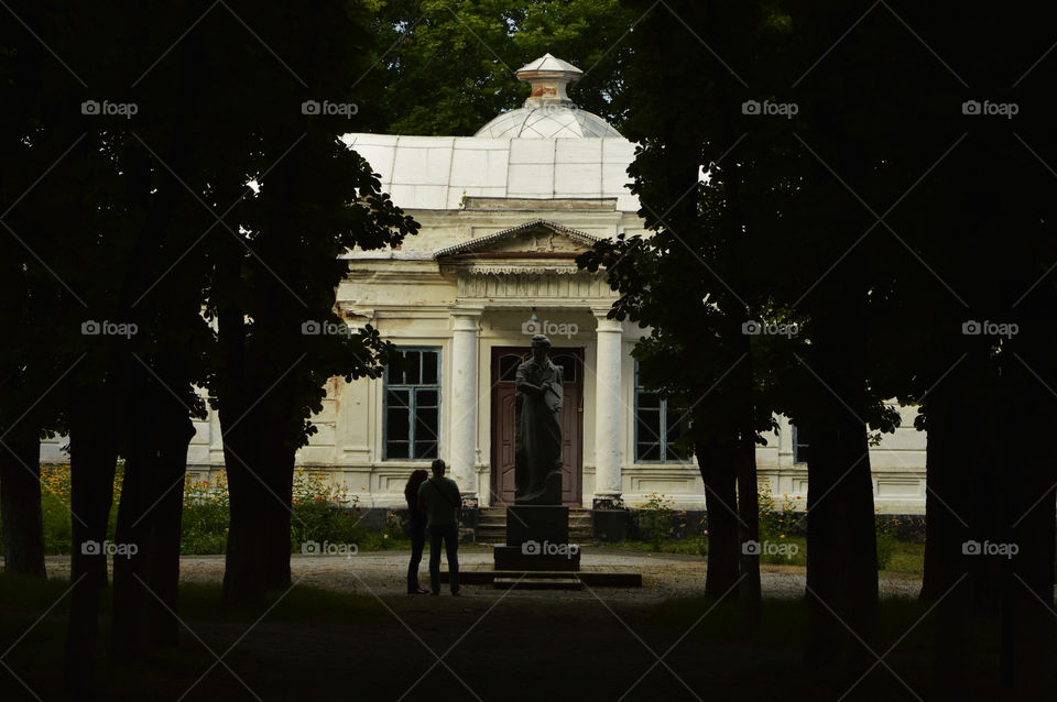 statue near old manor