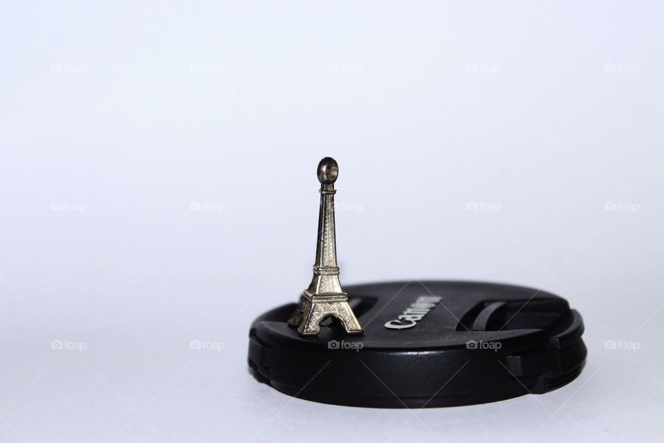 Miniature Eiffel on Lens Cap