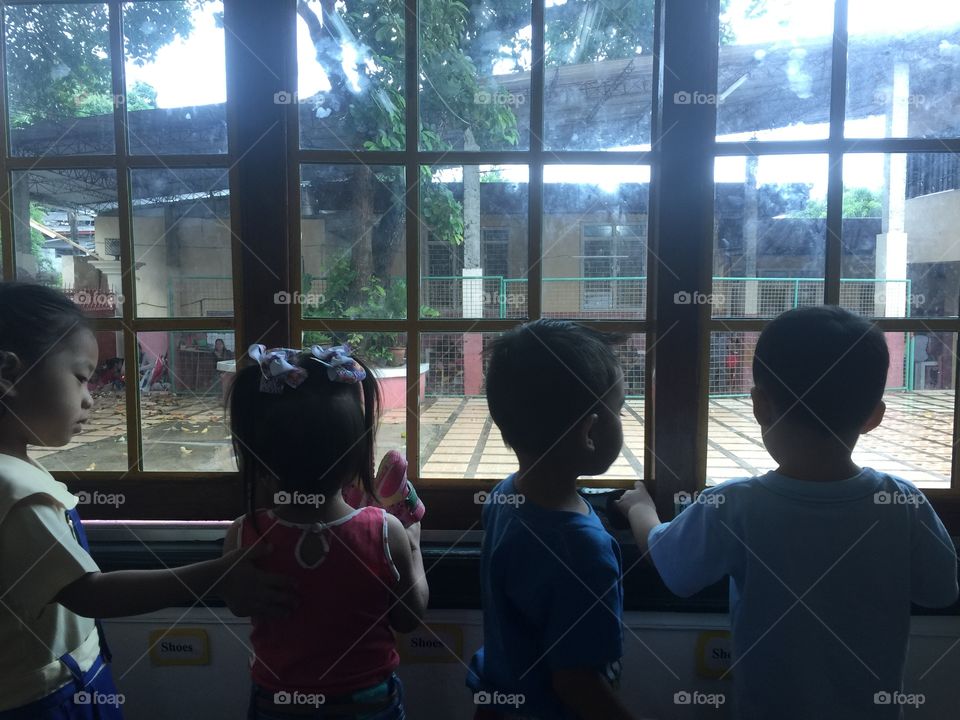 Kids at the window