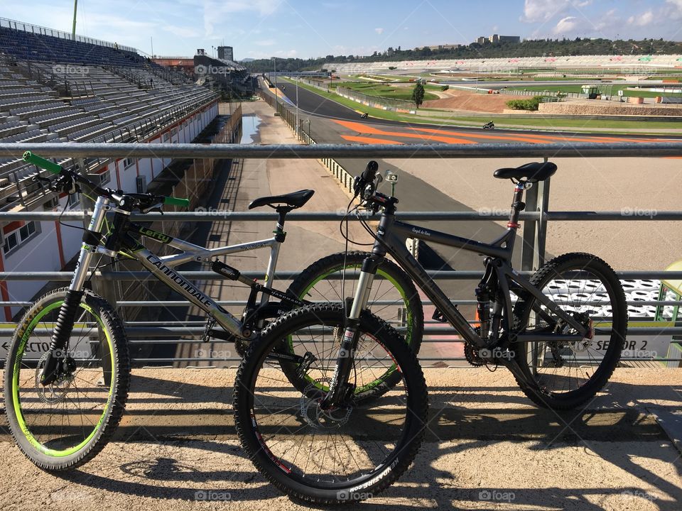 Bikes at Cheste Circuit