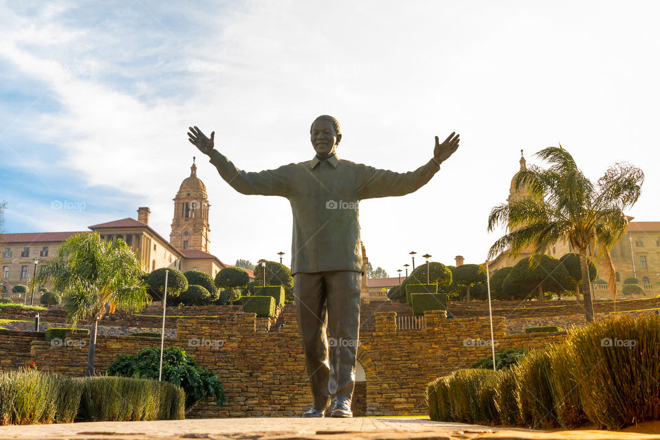 The Nelson Mandela statue and historical site at the government Union Buildings in Pretoria, the capital of South Africa. It is a must see attraction when visiting South Africa.