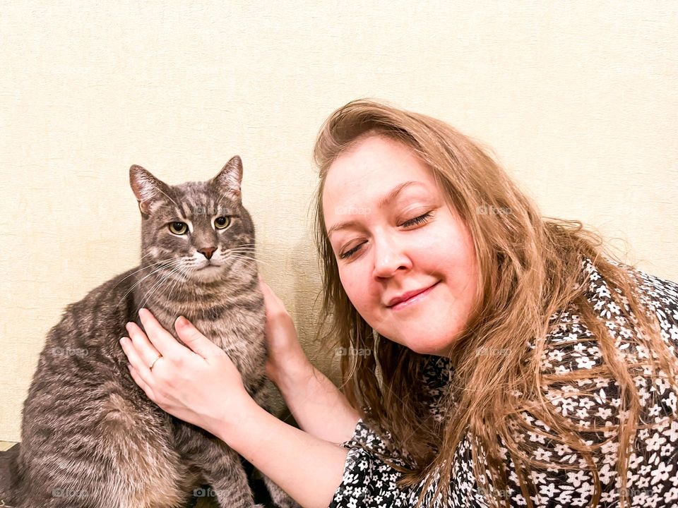 Portrait with lovely pet