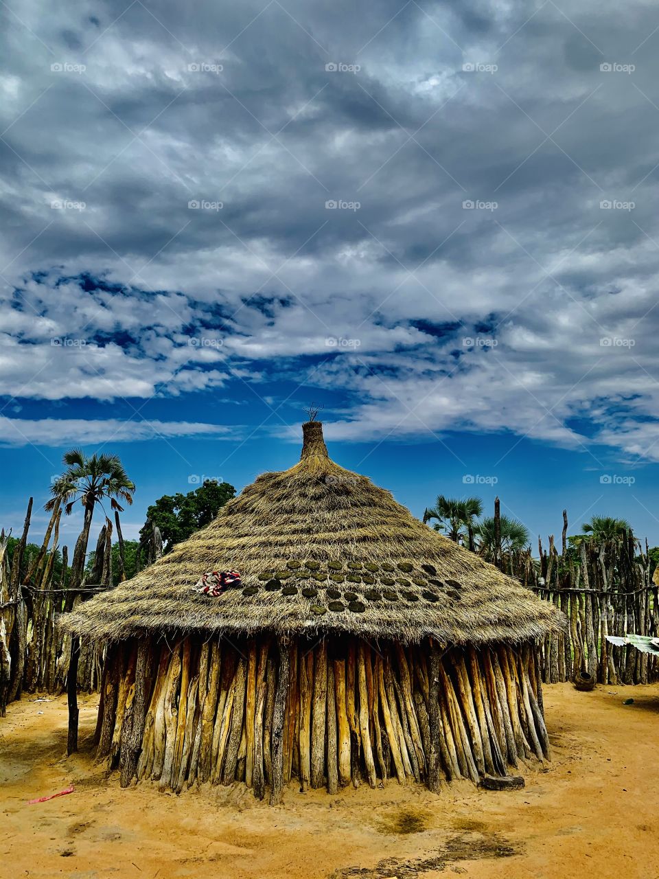 This beautiful hut at our farm home. It is our pride and honor as Africans. It’s our signature ornament. Looking beautiful on a cloudy day.