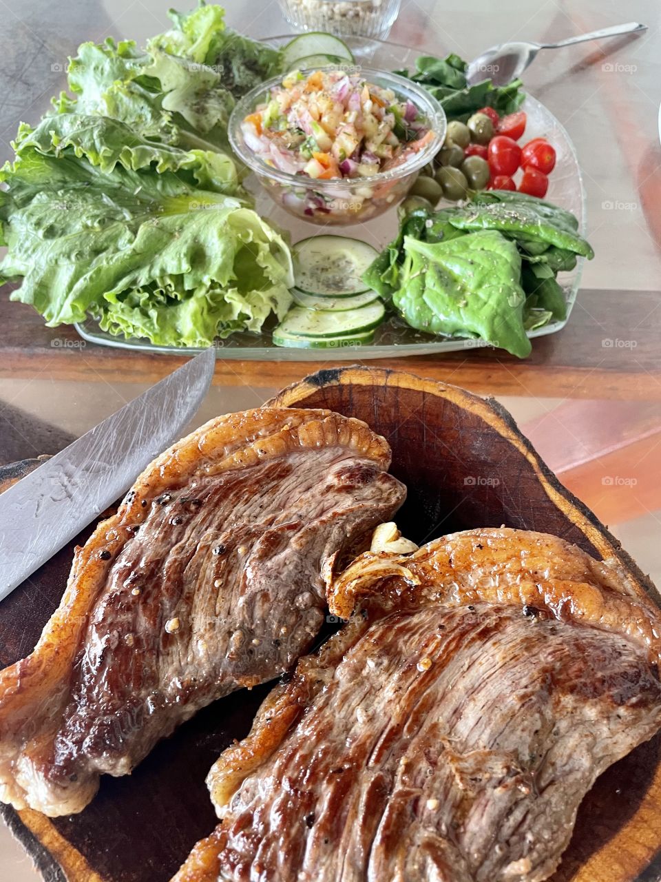Picanha com salada 