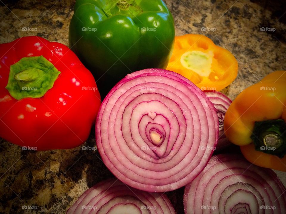 Veggies with Onion Heart