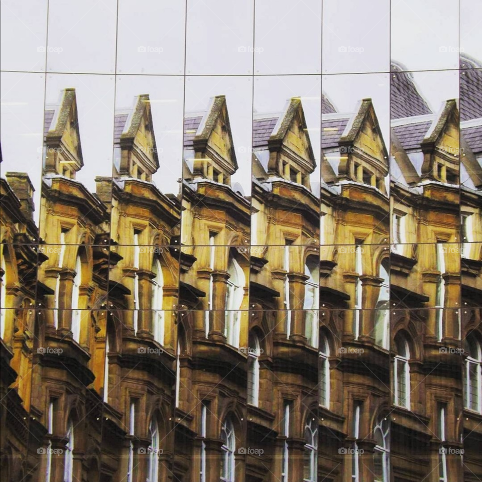 Mirrored architecture in Leeds city centre