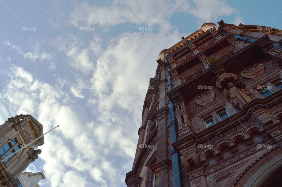 looking up. English sky- architecture