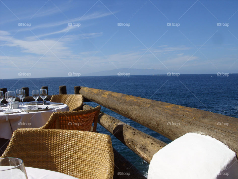 restaurant sea view sunshine by mikaelnilsson