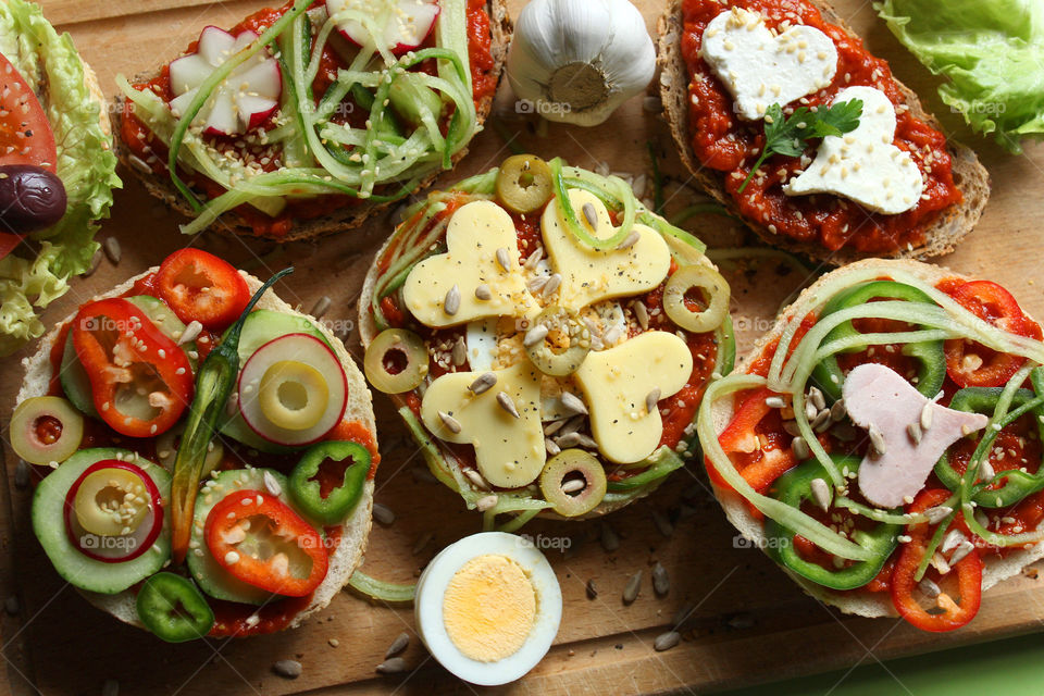 Bright, colorful, healthy and tasty sandwiches 3