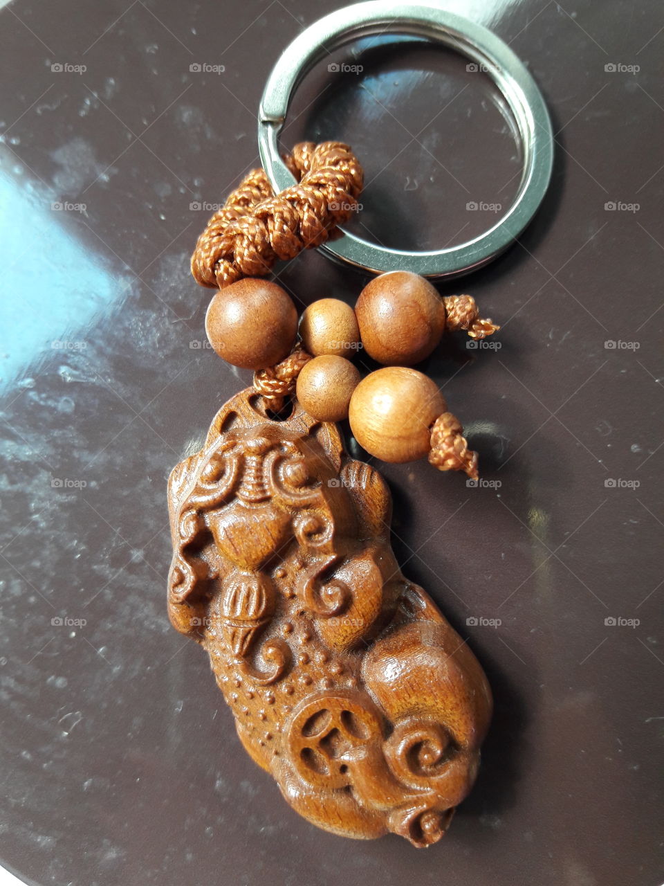 gems ring metal purple violet silver wooden key chain jewerly art work biju accesories buddha nepal faith
