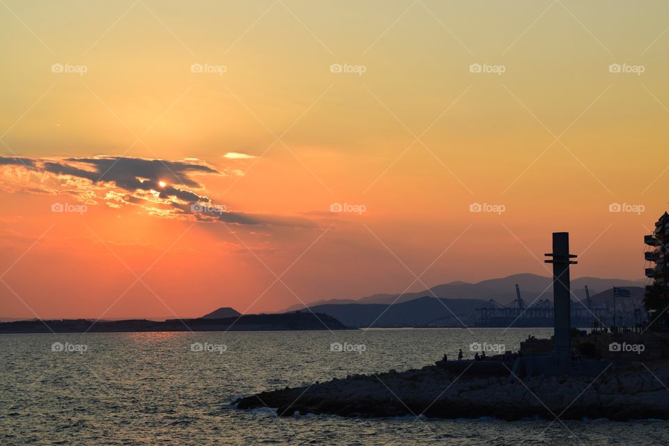 SunSet Over Athens. The SunSet Over The Beach-Athens from my trip to Greece in August 2015