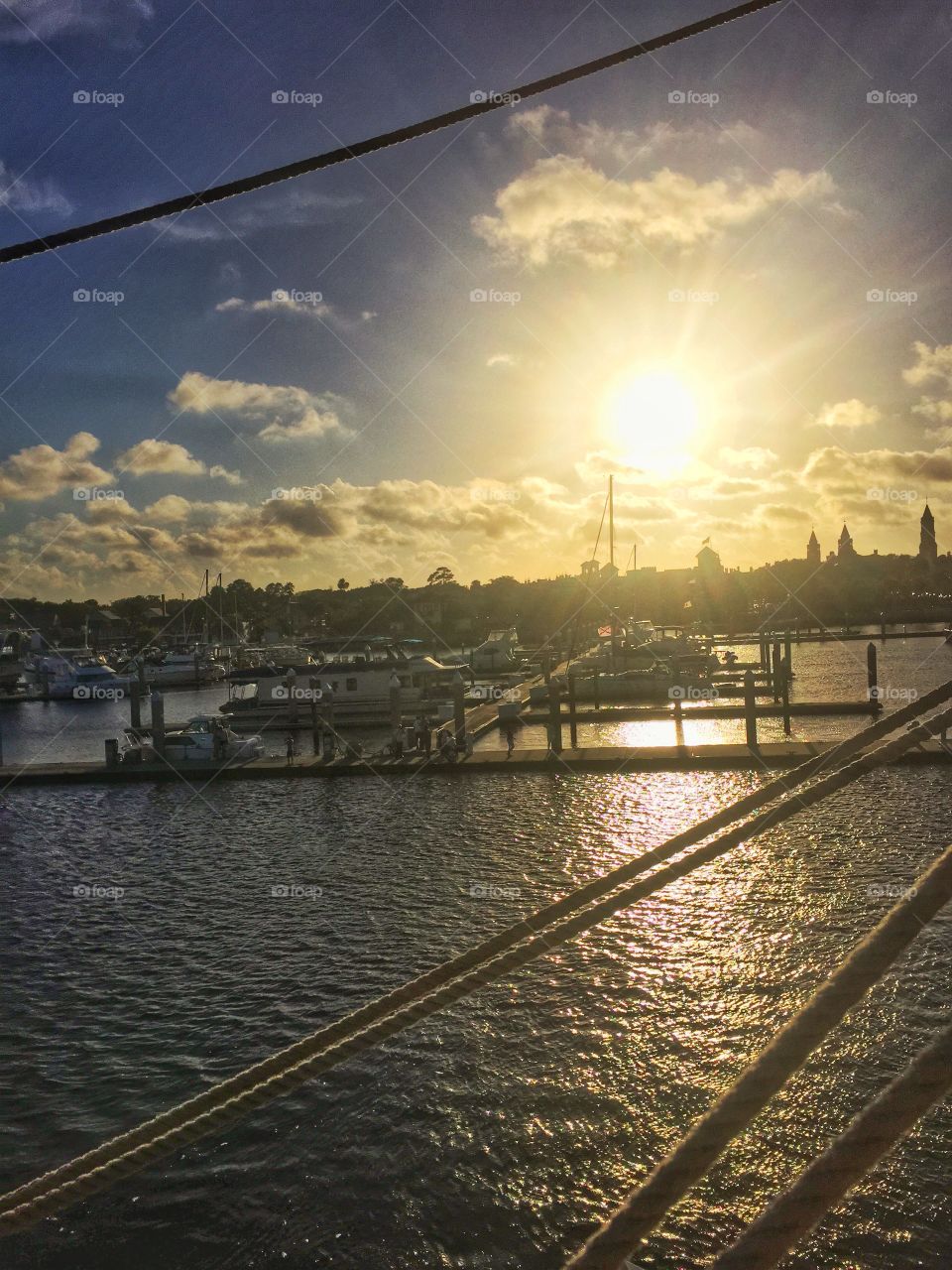 Twilight marina. A marina at twilight 