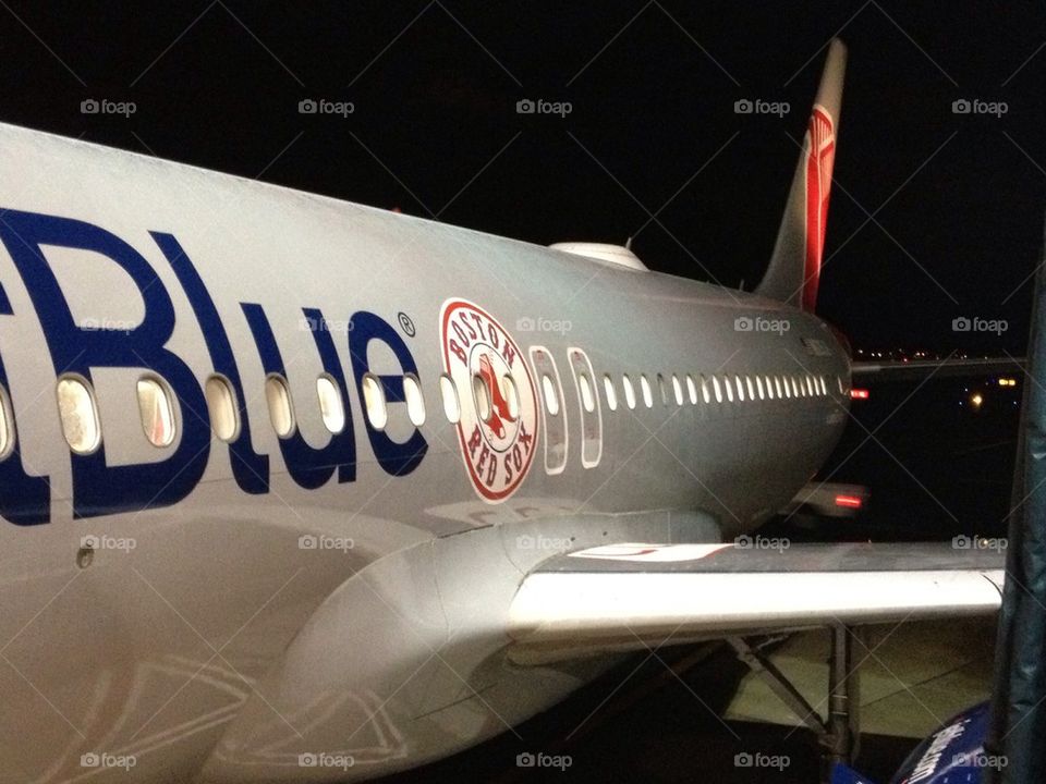 JetBlue Red Sox Plane