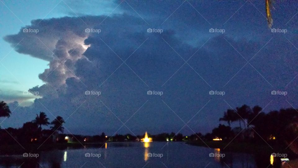 Evening Storm. Thunderstorm in Florida