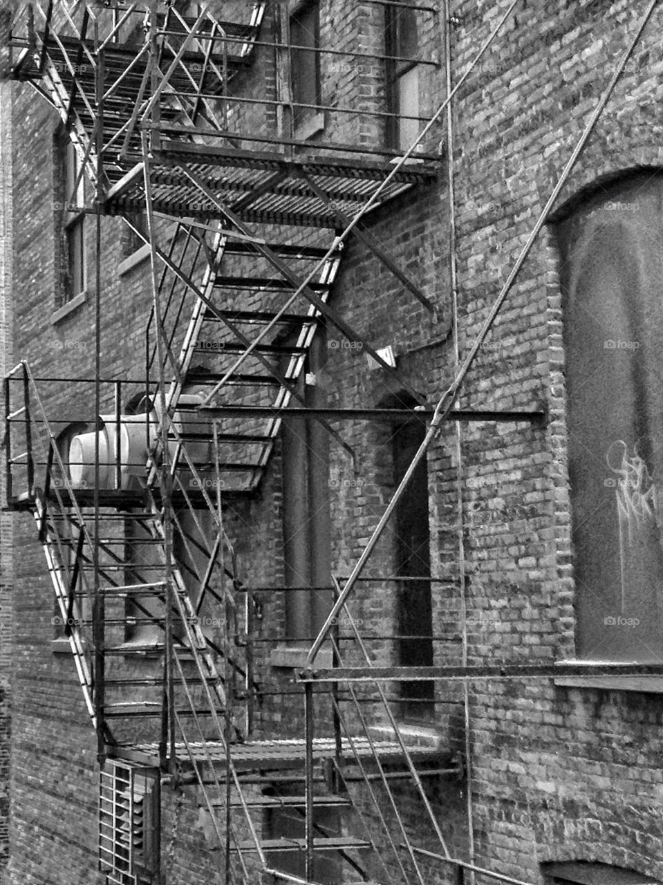 Fire escape. Building