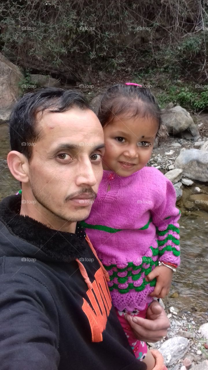 it is very beautiful  selfie in river