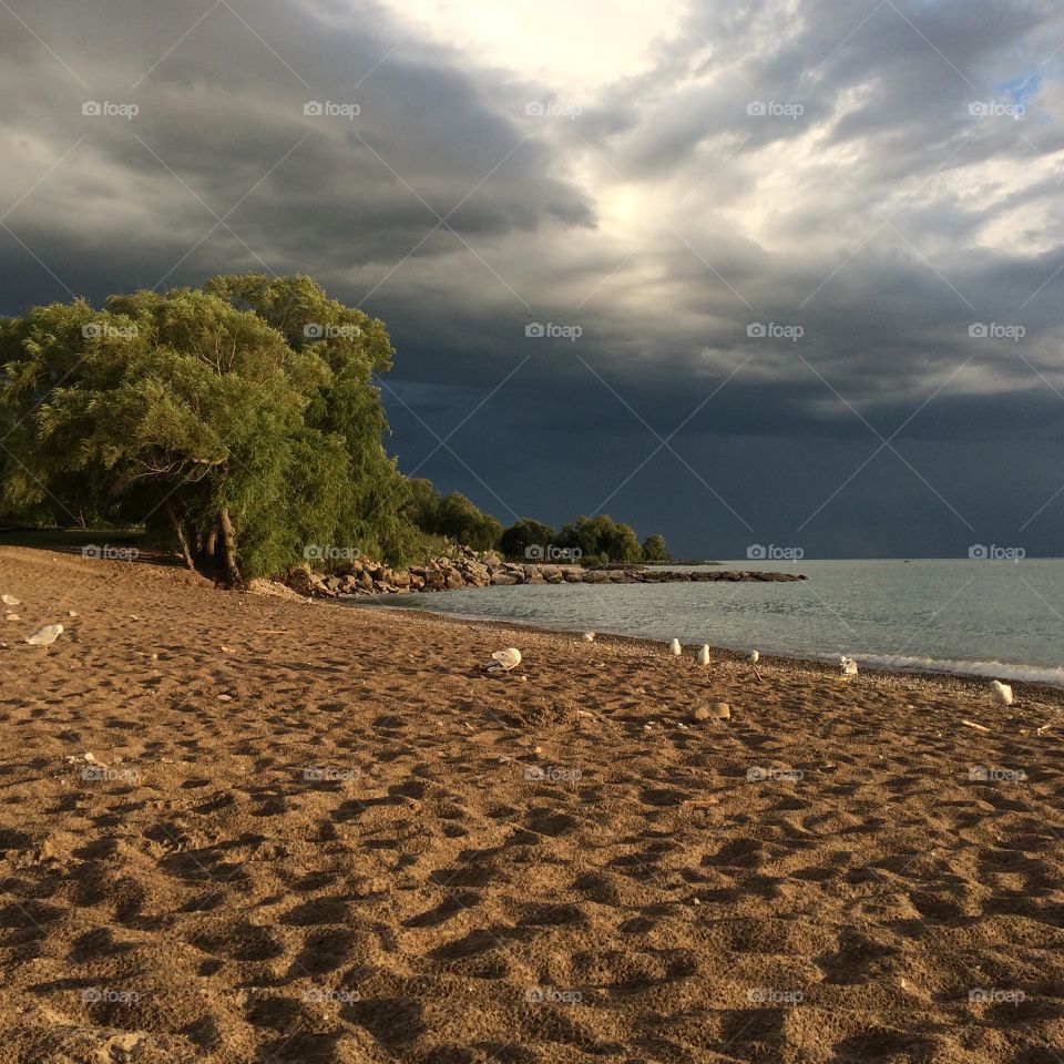 Cloudy day at the beach 