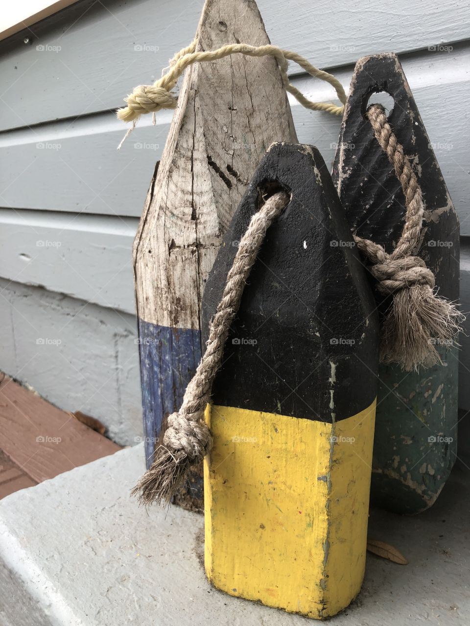 Still life vintage nautical floats